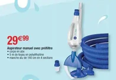 Aspirateur manuel avec préfiltre