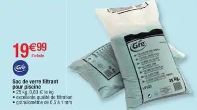 Gre pool - sac de verre filtrant pour piscine