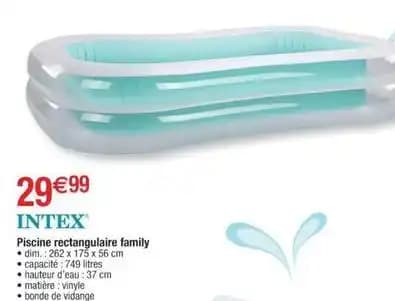 Intex - piscine rectangulaire family