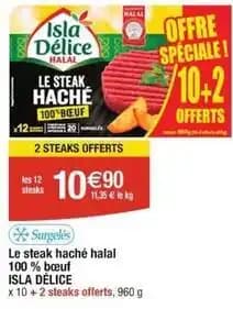Isla délice - le steak haché halal 100 % bœuf