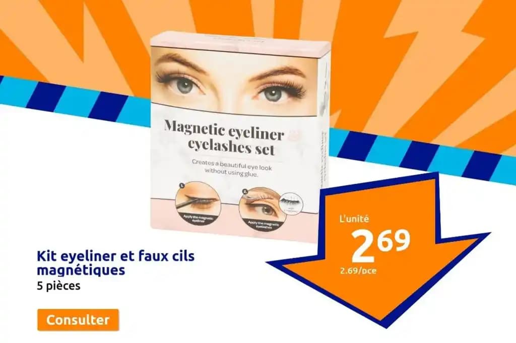 Kit eyeliner et faux cils magnétiques