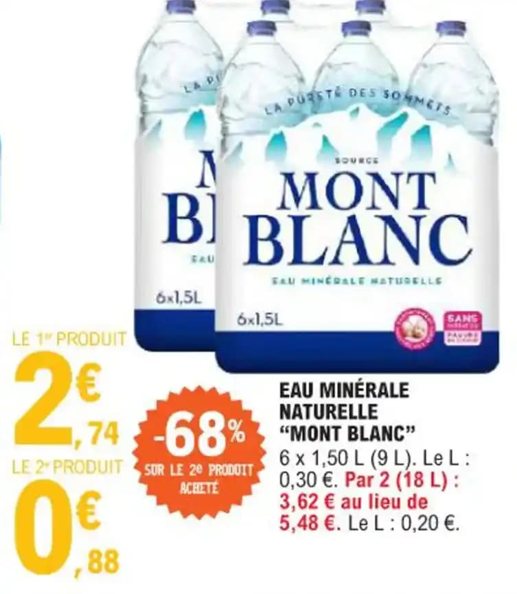 EAU MINÉRALE NATURELLE "MONT BLANC"
