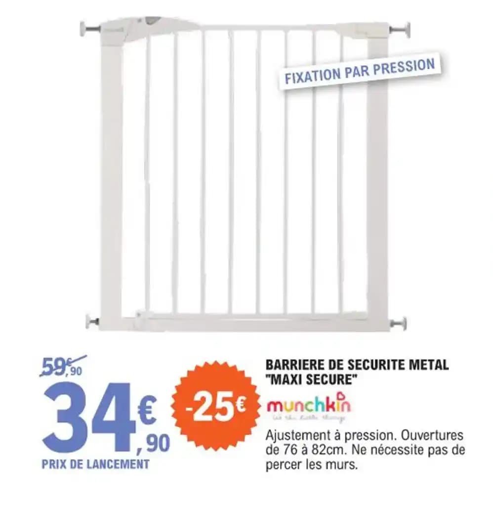 BARRIERE DE SECURITE METAL "MAXI SECURE"