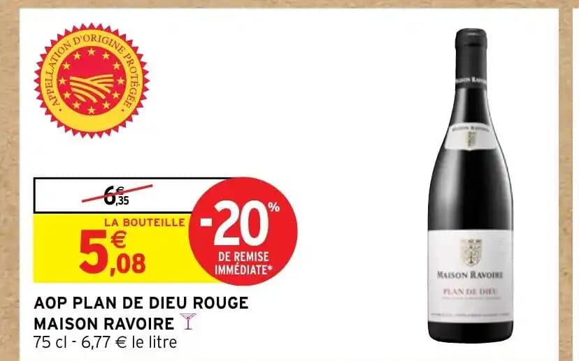 AOP PLAN DE DIEU ROUGE MAISON RAVOIRE Y