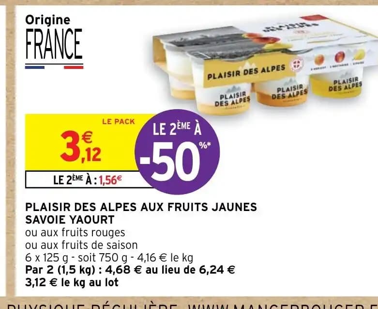 PLAISIR DES ALPES AUX FRUITS JAUNES