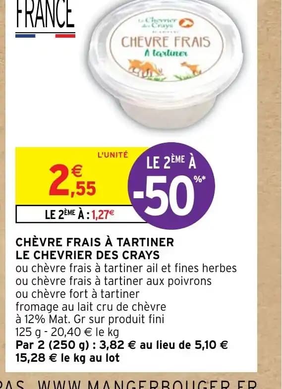 CHÈVRE FRAIS À TARTINER