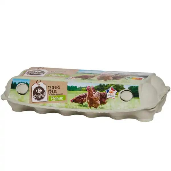 CARREFOUR ORIGINAL Œufs de poules élevées en Plein Air