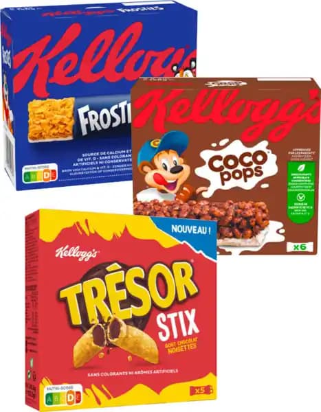 KELLOGG'S SUR TOUTES LES BARRES DE CÉRÉALES