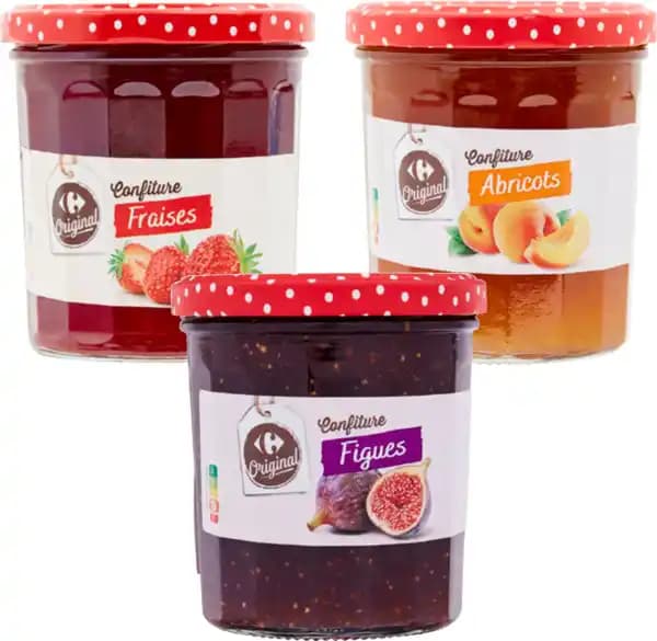 CARREFOUR ORIGINAL SUR TOUTES LES CONFITURES 370 G