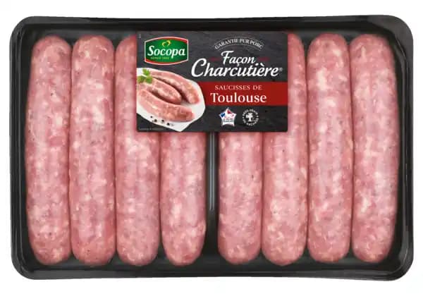8 saucisses de Toulouse façon charcutière SOCOPA