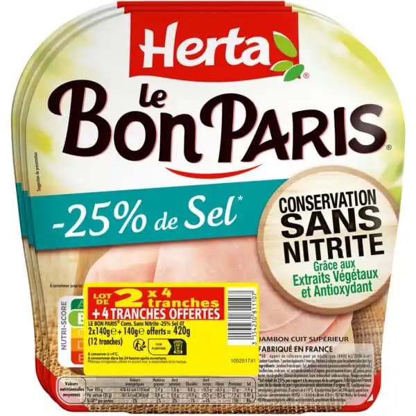 HERTA Jambon Le Bon Paris