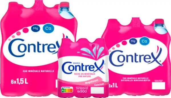 CONTREX SUR TOUS LES PACKS D'EAU MINÉRALE NATURELLE