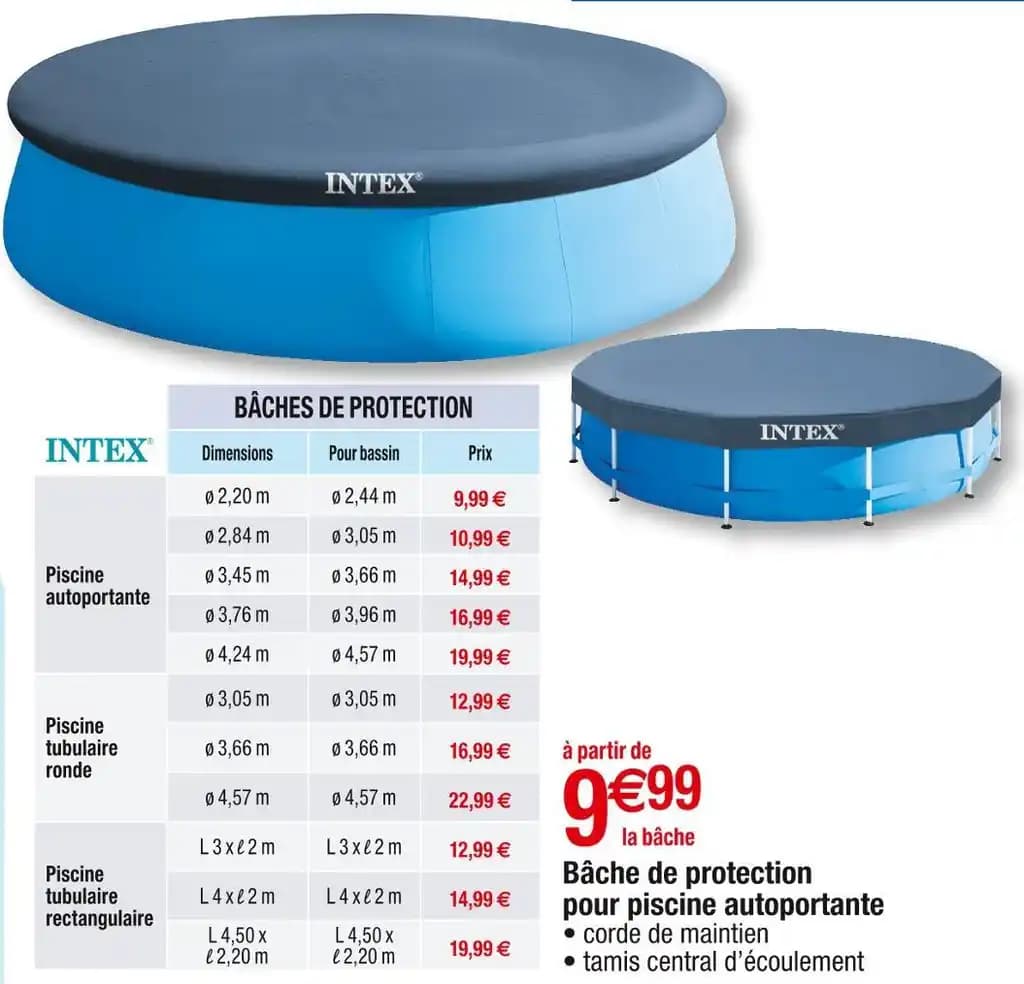 INTEX Bâche de protection pour piscine autoportante