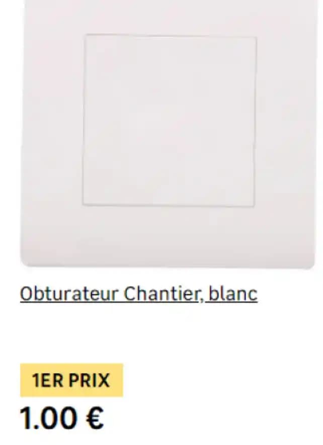 Obturateur Chantier, blanc