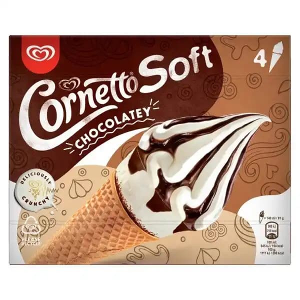 Glace À L'italienne Vanille Et Cacao Cornetto