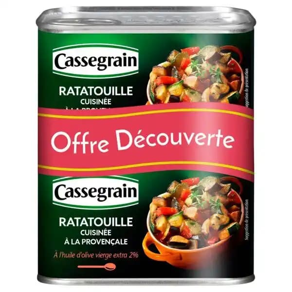 Ratatouille Cuisinée À La Provençale Huile D'olive Cassegrain