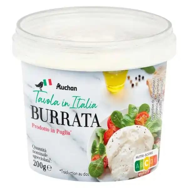 Burrata Auchan Tavola In Italia