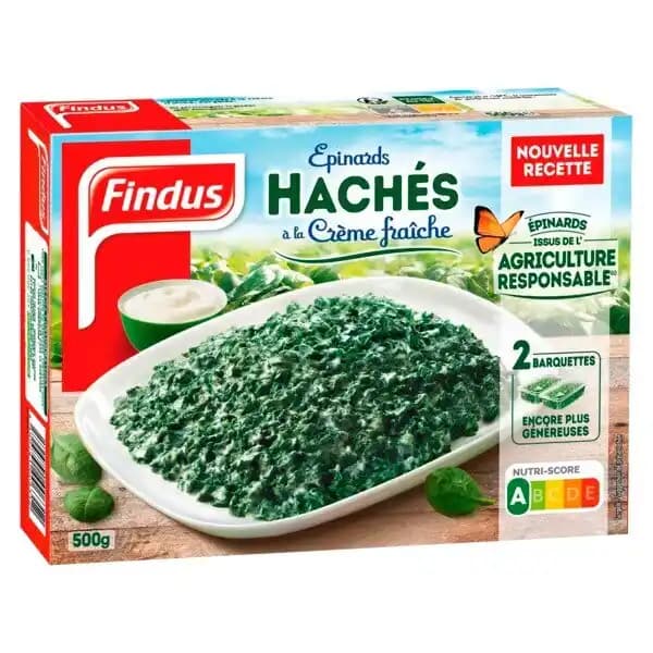 Épinards Hachés À La Crème Surgelés Findus