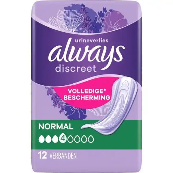 Serviettes Pour Fuite Urinaire Normal Always Discreet