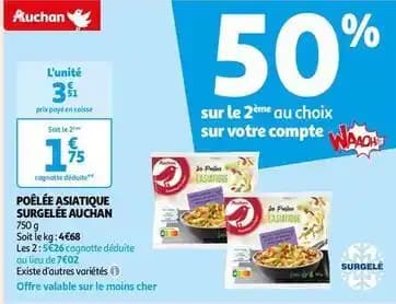 Auchan - poêlée asiatique surgelée