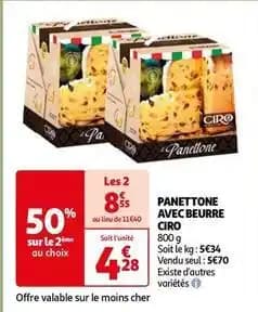 Ciro - panettone avec beurre