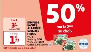 Findus - épinards haches a la creme surgeles