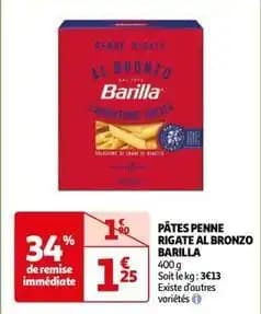 Barilla - pâtes penne rigate al bronzo