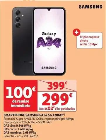 Samsung - smartphone a34 5g 128go