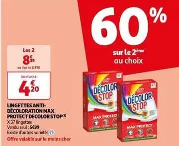 Decolor stop - lingettes anti décoloration max protect