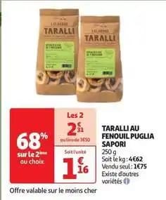 Sapori - taralli au fenouil puglia