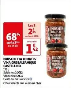 Castellino - bruschetta tomates vinaigre balsamique