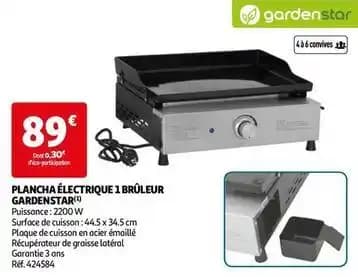Gardenstar - plancha electrique 1 bruleur