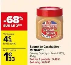 Le beurre de cacahuète
