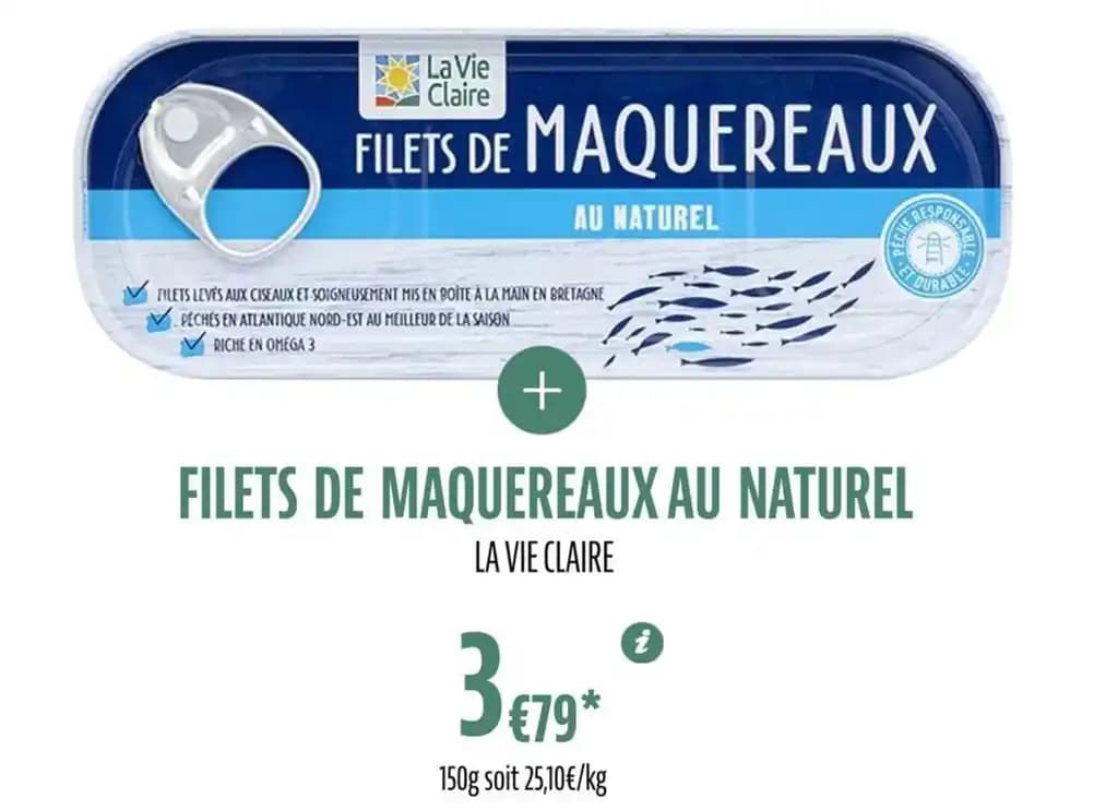 FILETS DE MAQUEREAUX AU NATUREL