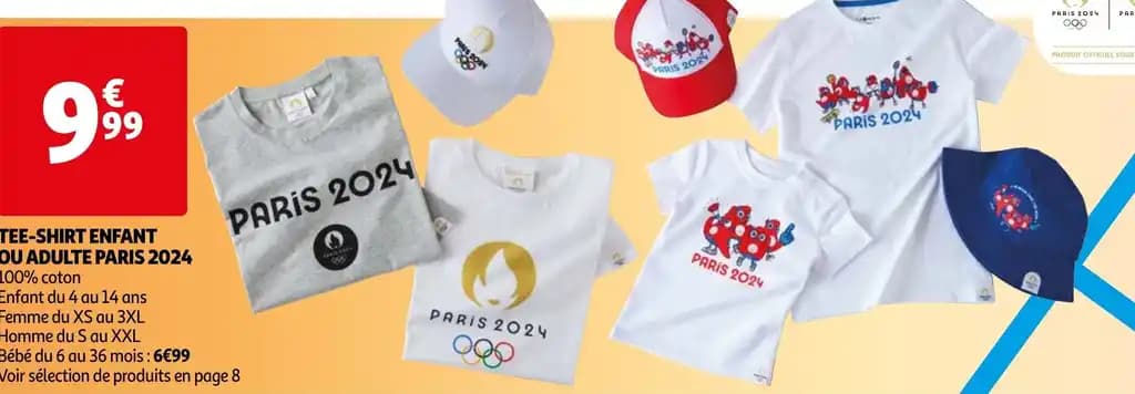 TEE-SHIRT ENFANT OU ADULTE PARIS 2024