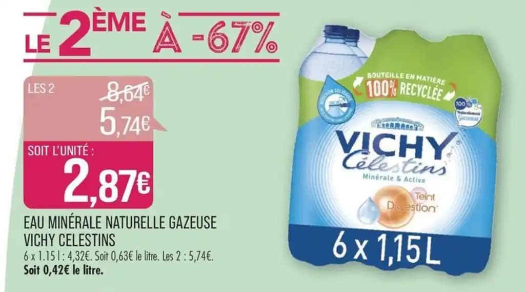EAU MINÉRALE NATURELLE GAZEUSE VICHY CELESTINS