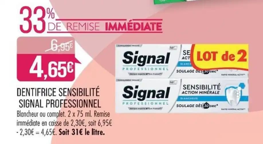DENTIFRICE SENSIBILITÉ SIGNAL PROFESSIONNEL