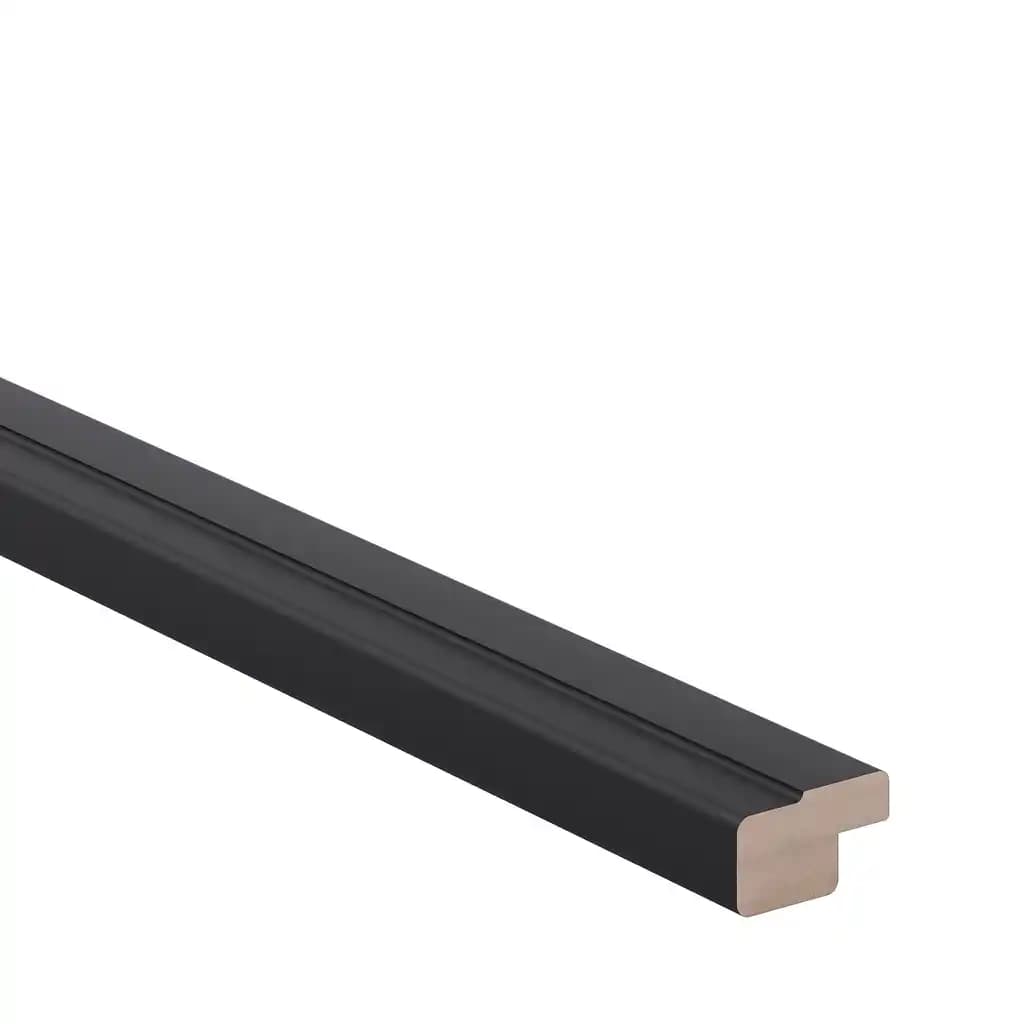Corniche et bandeau cache-lumière GoodHome Pasilla Noir H. 35 mm x l. 2.4 m x Ep. 59.5 mm