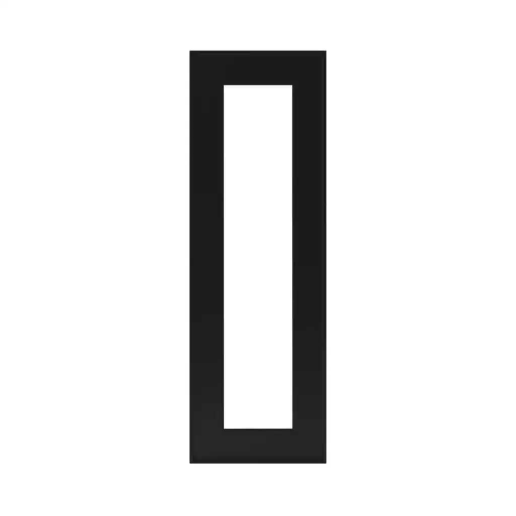 Porte de meuble de cuisine vitrée Pasilla noir mat l. 30 cm x H. 90 cm GoodHome