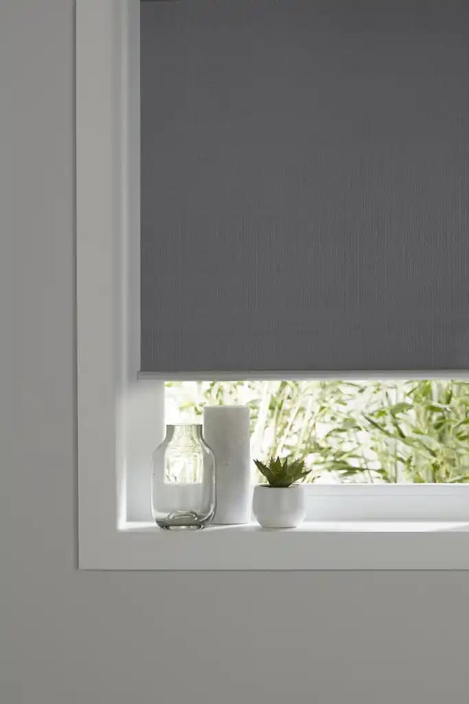 Store enrouleur occultant Colours Ilas polyester gris 160 x 240 cm