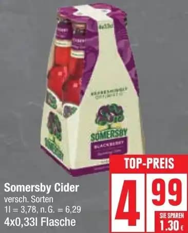 Somersby Cider 4x0,33 L Flasche