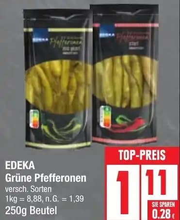 EDEKA Grüne Pfefferonen 250g Beutel