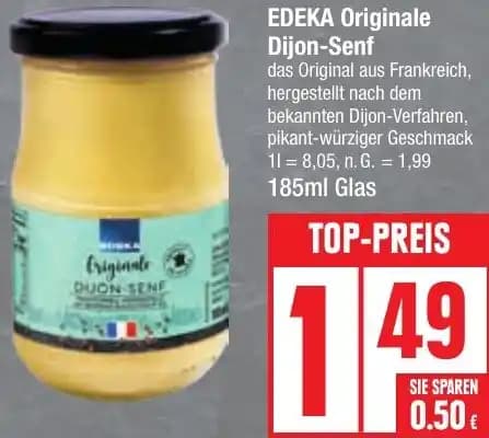 EDEKA Originale Dijon-Senf 185 ml Glas