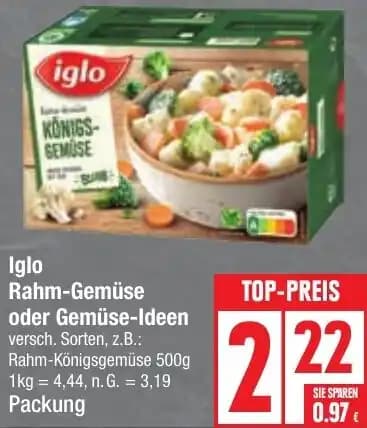 Iglo Rahm-Gemüse oder Gemüse-Ideen