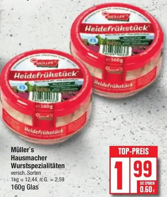 Müller's Hausmacher Wurstspezialitäten 160g Glas