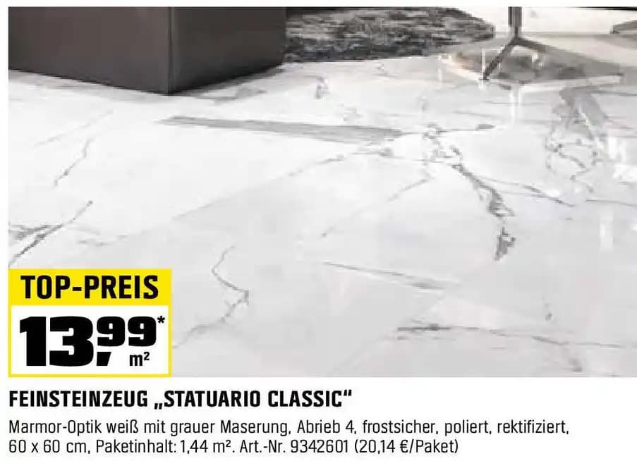 FEINSTEINZEUG „STATUARIO CLASSIC"