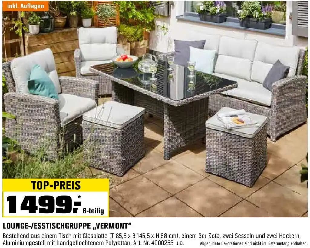 LOUNGE/ESSTISCHGRUPPE „VERMONT"