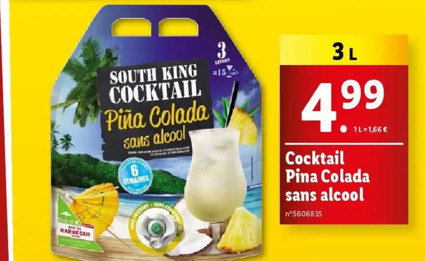 Cocktail Pina Colada sans alcool