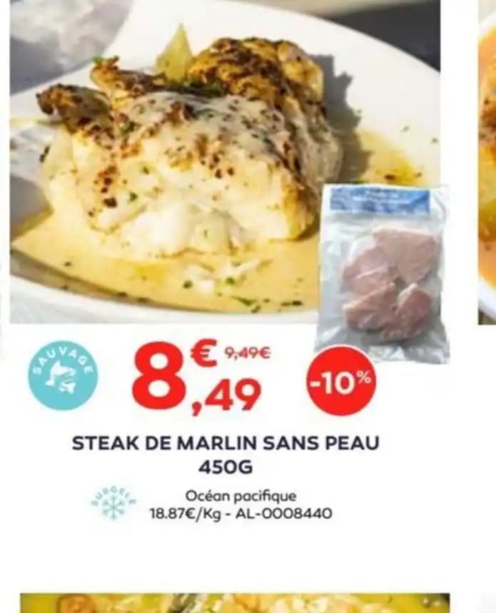 STEAK DE MARLIN SANS PEAU