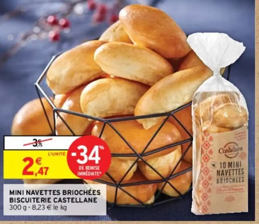 MINI NAVETTES BRIOCHÉES BISCUITERIE CASTELLANE